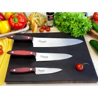 Набор из 3-х кухонных ножей Alexander AUS-8 Satin, Kizlyar Supreme купить в Вологде